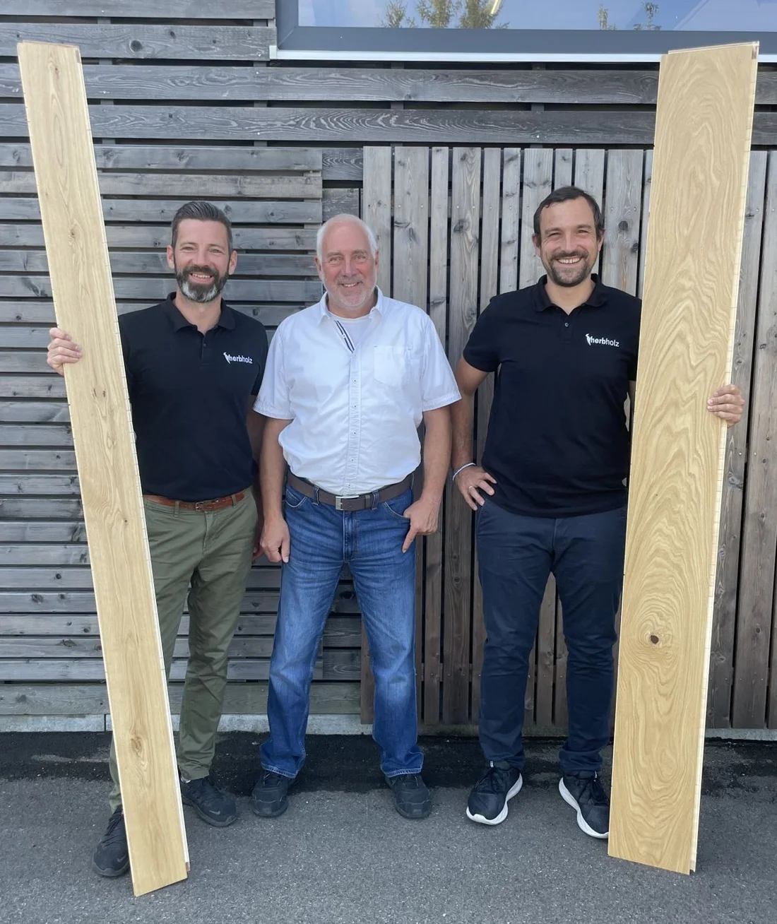Michael Herb, Bernd Wagner und Michael Hahn bei der Übergabe des Großhandels
